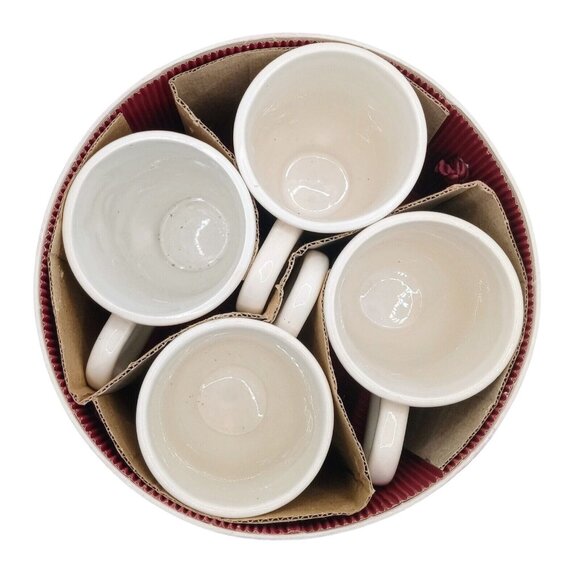 Festive Holiday Winter Mugs Set of 4 Cocoa Coffee Cider Christmas Get-Togethers - Picture 5 of 9